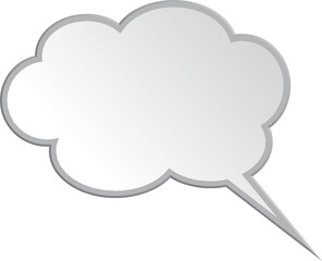 Digital png illustration of speech bubble on transparent background