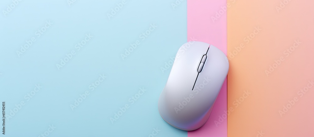 Poster copy space image on isolated background with computer mouse