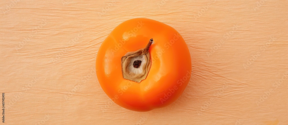 Poster copy space image on isolated background with dried persimmon