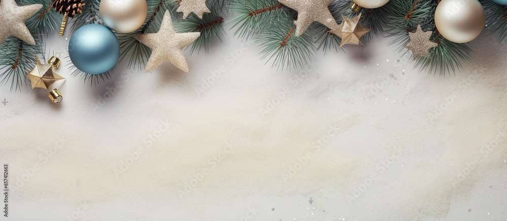 Leinwandbilder copy space image on isolated background with festive elements and room for writing