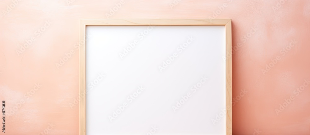 Aufkleber copy space image on isolated background with empty wooden frame for design