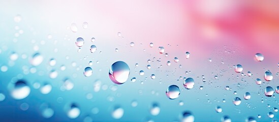 Obraz premium Selective focus on dropped water splashes isolated pastel background Copy space
