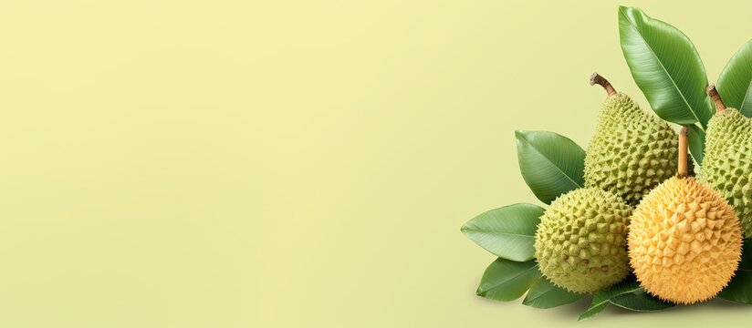 Thai fruit lambutan isolated on a isolated pastel background Copy space