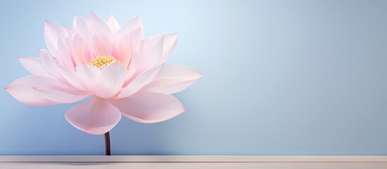 copy space image on isolated background with a solitary lotus flower