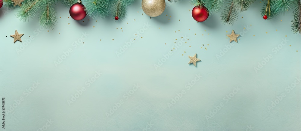 Leinwandbilder copy space image on isolated background with festive elements and room for writing