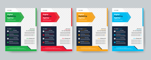 Modern Creative Corporate business, digital marketing agency flyer Brochure design, cover modern layout, annual report, poster, flyer in A4 template
