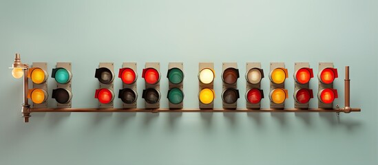 copy space image on isolated background traffic signals - obrazy, fototapety, plakaty