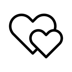 Love Hearts Icon Vector Symbol Design Illustration