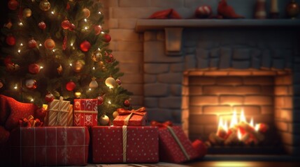 Fototapeta na wymiar Christmas themed background, cozy, friendly, jolly