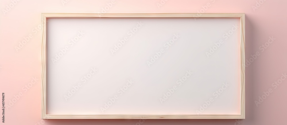 Aufkleber copy space image on isolated background with empty wooden frame for design