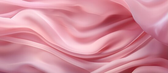 Obraz premium Silk of pink isolated pastel background Copy space