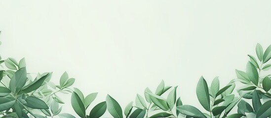 copy space image on isolated background with isolated green leaves