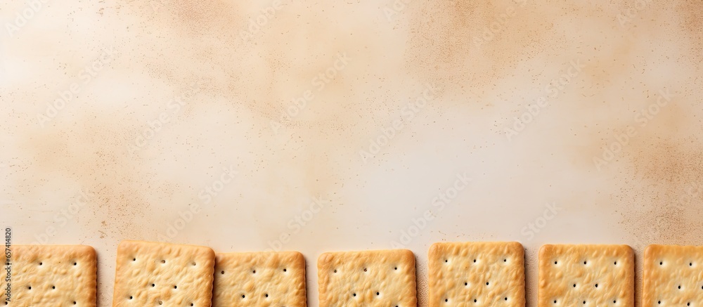 Poster copy space image on isolated background with sandwich crackers