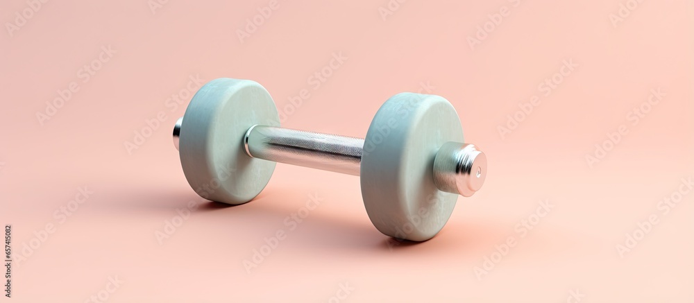 Aufkleber copy space image on isolated background with dumbbell