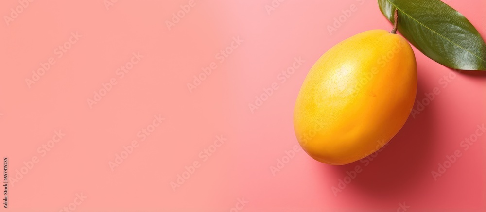 Poster copy space image on isolated background with a mango