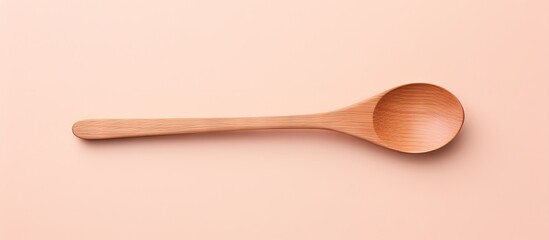copy space image on isolated background solid wood spoon