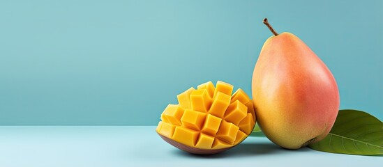 copy space image on isolated background with a mango