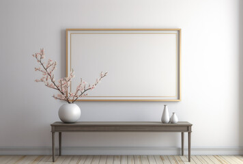 Frame hanging on a luxury room wall