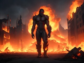 In a world ravaged by fire, a mutant with the power to control flames stands as a symbol of destruction and chaos. With a flick of their hand, they can turn a bustling city into a smoldering wasteland