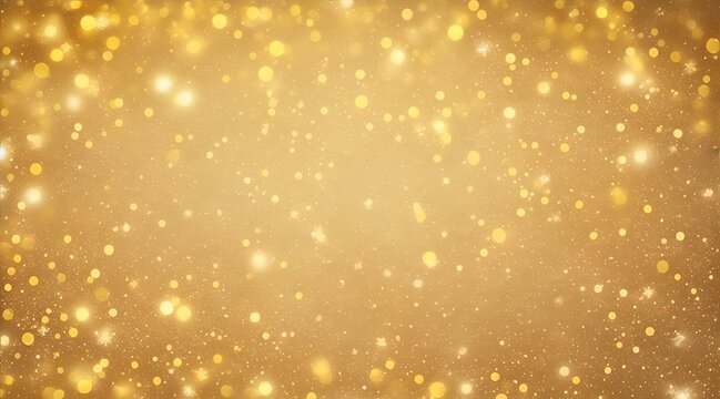 golden christmas particles and sprinkles for a holiday celebration like christmas or new year. shiny golden lights. wallpaper background for ads or gifts wrap and web design

