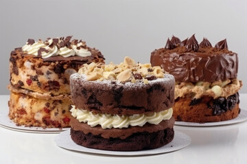 photo of three birthday cakes