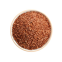 Buckwheat grain on transparent background