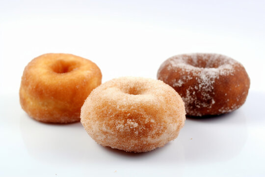 photo of three plain donuts