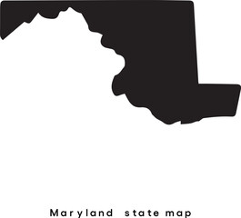 Maryland county map vector outline in gray background. Maryland state of USA map with counties names labeled
 - obrazy, fototapety, plakaty