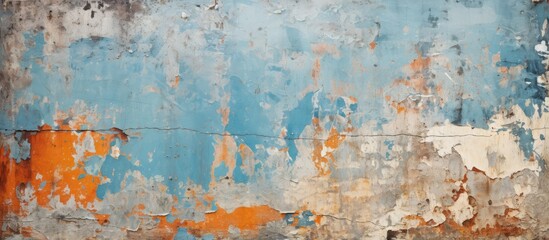 Peeling paint on textured wall With copyspace for text