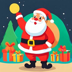 santa claus with gifts