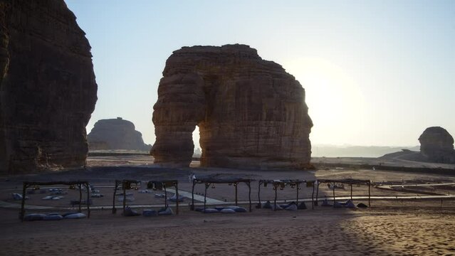 Silhouette of Beautiful Elephant Rock | Saudi Arabia