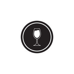 glass icon vector