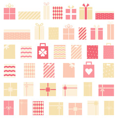 イラストセット_プレゼント_バレンタイン