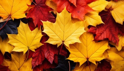 Naklejka na ściany i meble Autumn Season and Dried Leaf Background