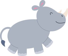 Rhino Hand Drawn Illustration