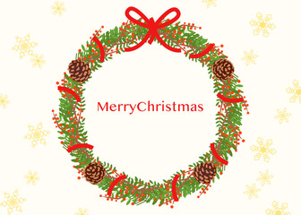 クリスマスリースのイラスト