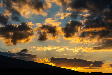 beautiful sunset, orange sunset sky, natural background