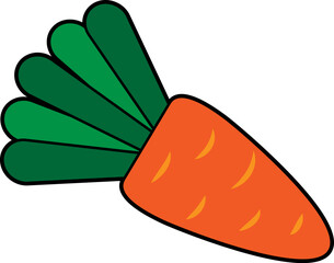 Simple carrot illustration - for kids