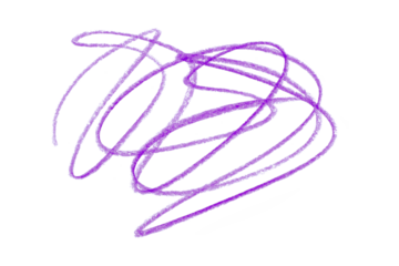 purple pencil strokes isolated on transparent background