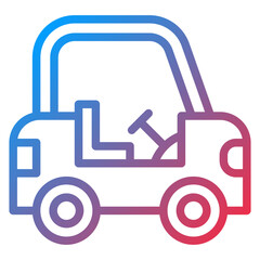 Vector Design Golf Cart Icon Style