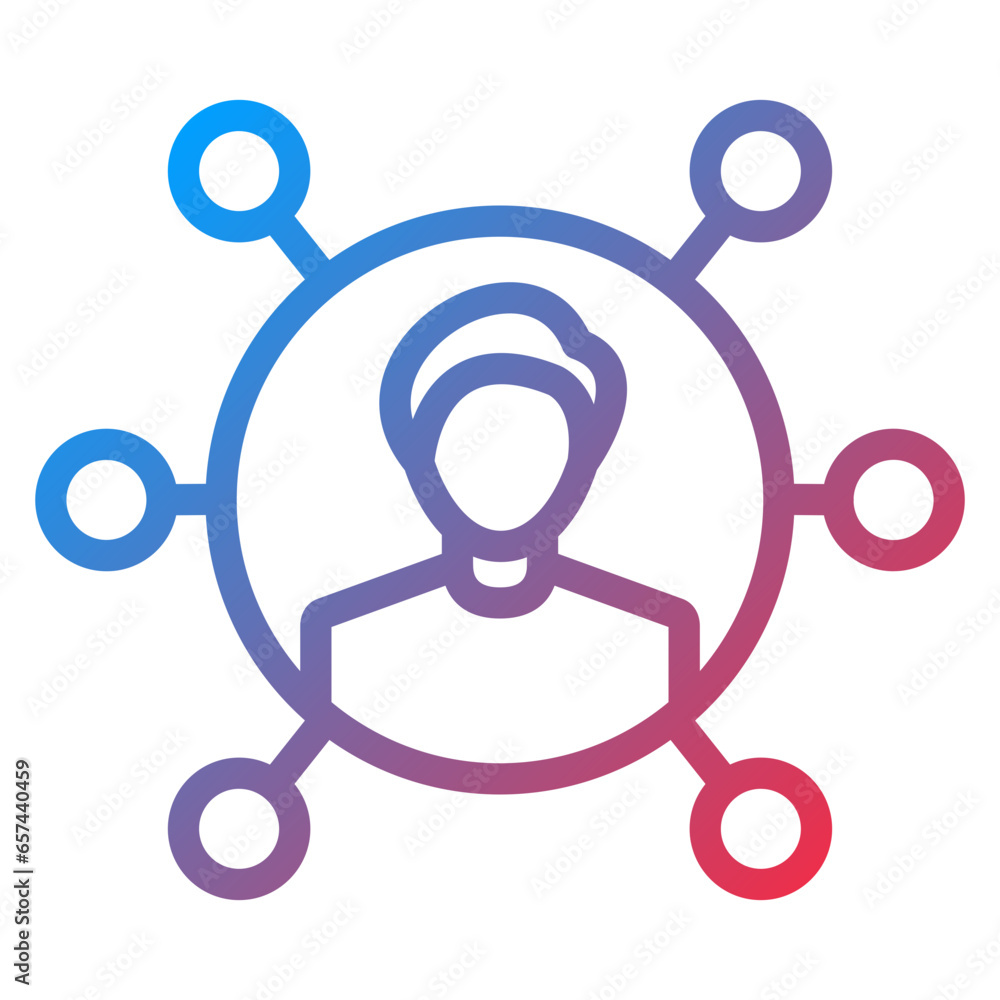 Aufkleber vector design user connection icon style