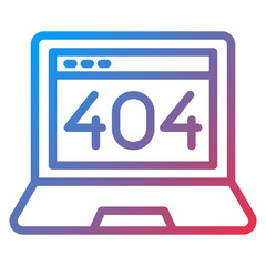 Vector Design 404 Error Icon Style