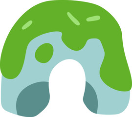 Moss on stone icon illustration 5