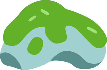 Moss on stone icon illustration 2