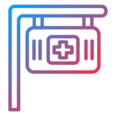 Vector Design Hospital Sign Icon Style