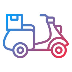 Vector Design Delivery Bike Icon Style