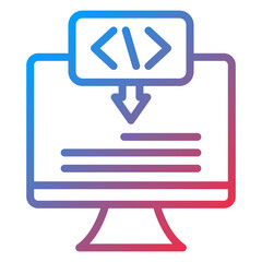 Vector Design Code Deployment Icon Style