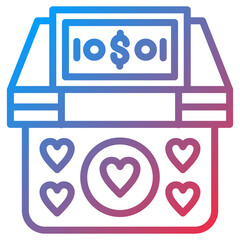 Vector Design Cash Donation Icon Style