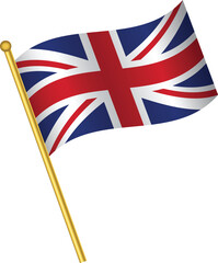 United Kingdom  Flag vector illustration eps10. - obrazy, fototapety, plakaty