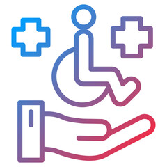 Vector Design Disable Aid Icon Style